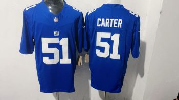 Giants Carter #51 blue Jersey (3)