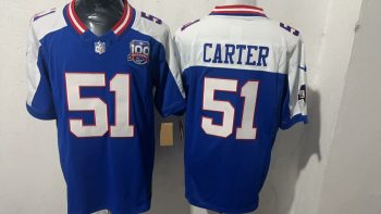 Giants Carter #51 blue white Jersey (2)