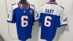 Giants Dart #6 Blue blue white Jersey 3