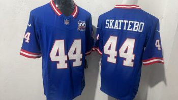 Giants Skattebo #44 Blue Jersey