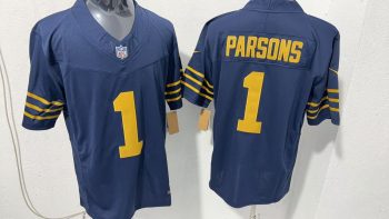 Green Bay Packers #1 Parsons Navy Blue Stitched Jersey