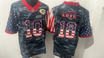 Green Bay Packers #10 Love Camo Stitched Jersey