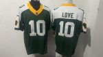 Green Bay Packers #10 Love Green And White Stitched Jersey