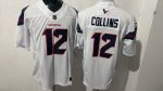 Houston Texans #12 Collins White Stitched Jersey