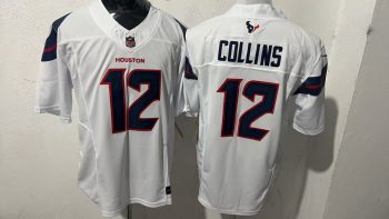 Houston Texans #12 Collins White Stitched Jersey