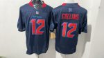 Houston Texans 12 Nico Collins Navy Blue H-Town Stitched Jersey