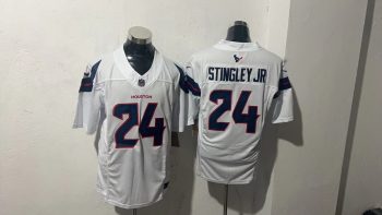 Houston Texans 24 Derek Stingley Jr. White Stitched Jersey