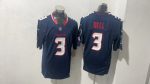 Houston Texans 3 Tank Dell Navy Blue Stitched Jersey