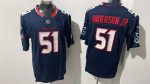 Houston Texans 51 Will Anderson Jr. Navy Blue Stitched Jersey