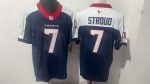 Houston Texans 7 C.J. Stroud Navy Blue & White Stitched Jersey