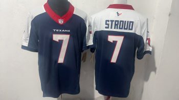 Houston Texans 7 C.J. Stroud Navy Blue & White Stitched Jersey