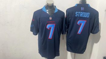 Houston Texans #7 Stroud Navy H-Town Stitched Jersey