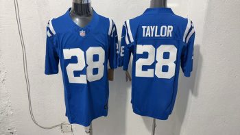 Indianapolis Colts Jonathan Taylor #28 Stitched Blue Jersey