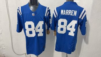Indianapolis Colts Reggie WARREN #84 Stitched blue Jersey