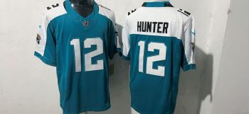 Jacksonville Jaguars  Hunter  12  TealWhite Jersey