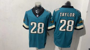 Jacksonville Jaguars  Taylor  28  Teal Jersey (2)