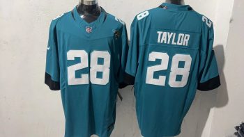 Jacksonville Jaguars  Taylor  28  Teal Jersey