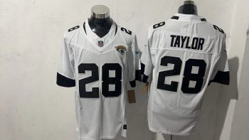 Jacksonville Jaguars  Taylor  28  White Jersey