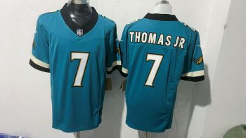 Jacksonville Jaguars  Thomas Jr.  7  Teal Jersey 2