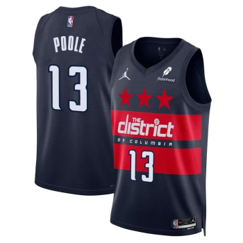 Jordan Poole #13 Washington Wizards Basketball Navy Jersey - All
