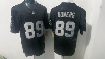 Las Vegas Raiders #89 Bowers Black Stitched Jersey (2)
