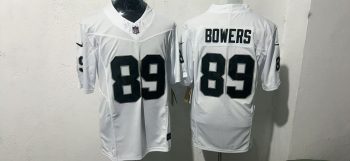 Las Vegas Raiders #89 Bowers White Stitched Jersey (2)