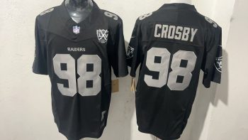 Las Vegas Raiders #98 Crosby Black Stitched Jersey