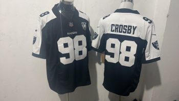 Las Vegas Raiders #98 Crosby BlackWhite Stitched Jersey