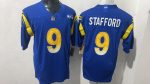 Los Angeles Rams #9 Matthew Stafford Royal Blue Stitched Jersey