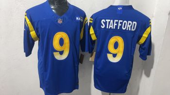 Los Angeles Rams #9 Matthew Stafford Royal Blue Stitched Jersey