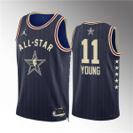 Men’s 2024 All-Star #11 Trae Young Crimson Navy Stitched Basketball Jersey
