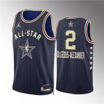 Men’s 2024 All-Star #2 Shai Gilgeous-Alexander Navy Stitched Basketball Jersey