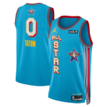 Men’s 2025 All-Star #0 Jayson Tatum Light Blue Stitched Basketball Jersey