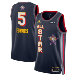 Men’s 2025 All-Star #5 Anthony Edwards Navy Stitched Basketball Jersey