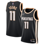 Men’s Atlanta Hawks #11 Trae Young Black 2025-26 City Edition Stitched Jersey