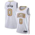 Men's Boston Celtics #0 Jayson Tatum White 2025-26 City Edition Stitched