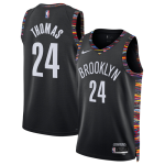 Men’s Brooklyn Nets #24 Cam Thomas Black 2025-26 City Edition Stitched