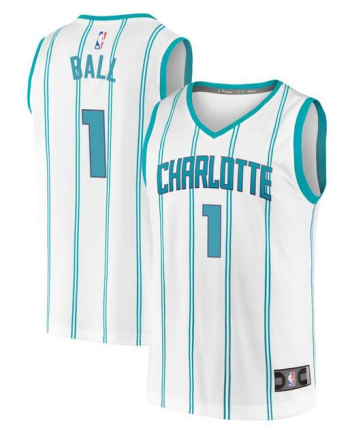 Men's Charlotte Hornets #1 LaMelo Ball Association Edition White Stitched