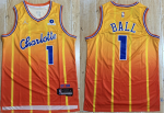 Men’s Charlotte Hornets #1 LaMelo Ball Orange 2025-26 City Edition Stitched