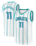 Men’s Charlotte Hornets #11 Ryan Kalkbrenner White 2025 Draft Association