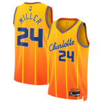 Men's Charlotte Hornets #24 Brandon Miller Orange 2025-26 City Edition Stitched