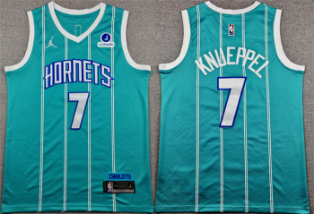 Men's Charlotte Hornets #7 Kon Knueppel Teal Icon Edition Stitched Basketball