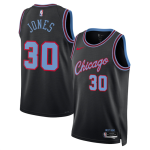 Men’s Chicago Bulls #30 Tre Jones Black 2025-26 City Edition Stitched Basketball