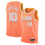 Men’s Cleveland Cavaliers #10 Darius Garland Orange 2025-26 City Edition Stitched