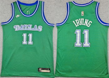 Men's Dallas Mavericks #11 Kyrie Irving Green 2025 Classic Edition Stitched