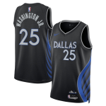 Men’s Dallas Mavericks #25 P.J. Washington Black 2025-26 City Edition Stitched