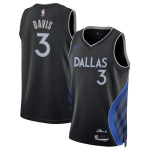 Men's Dallas Mavericks #3 Anthony Davis Black 2025-26 City Edition Stitched