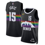 Men's Denver Nuggets #15 Nikola Jokic Black 2025-26 City Edition Stitched