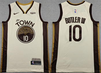 Men's Golden State Warriors #10 Jimmy Butler III Tan 2025 City Edition Stitched