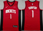 Men’s Houston Rockets #1 Amen Thompson Red Icon Edition Stitched Jersey